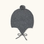 Lalaby knitted Bobo hat for babies in storm grey cashmere