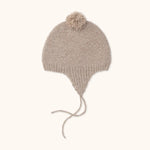Lalaby knitted Bobo hat for babies in toast brown cashmere