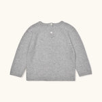 Lalaby Brother sweater for babies in a grey baby wool, yak and cashnere blend