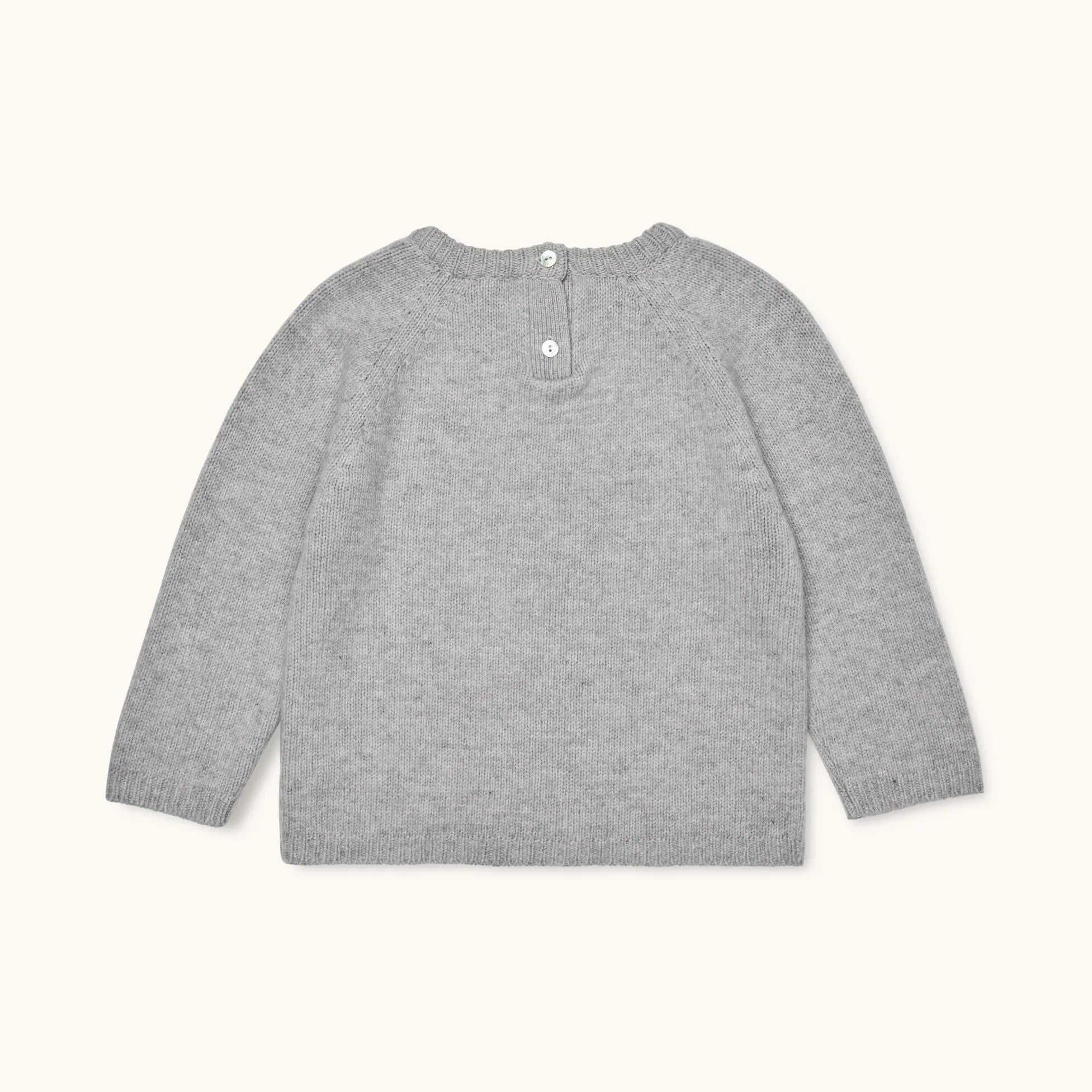 Lalaby Brother sweater for kids in a grey baby wool, yak and cashnere blend