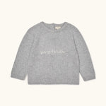 Lalaby Brother sweater for kids in a grey baby wool, yak and cashnere blend
