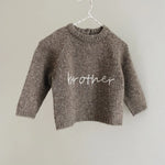 Lalaby Brother sweater for kids in a millet brown baby wool, yak and cashmere blend