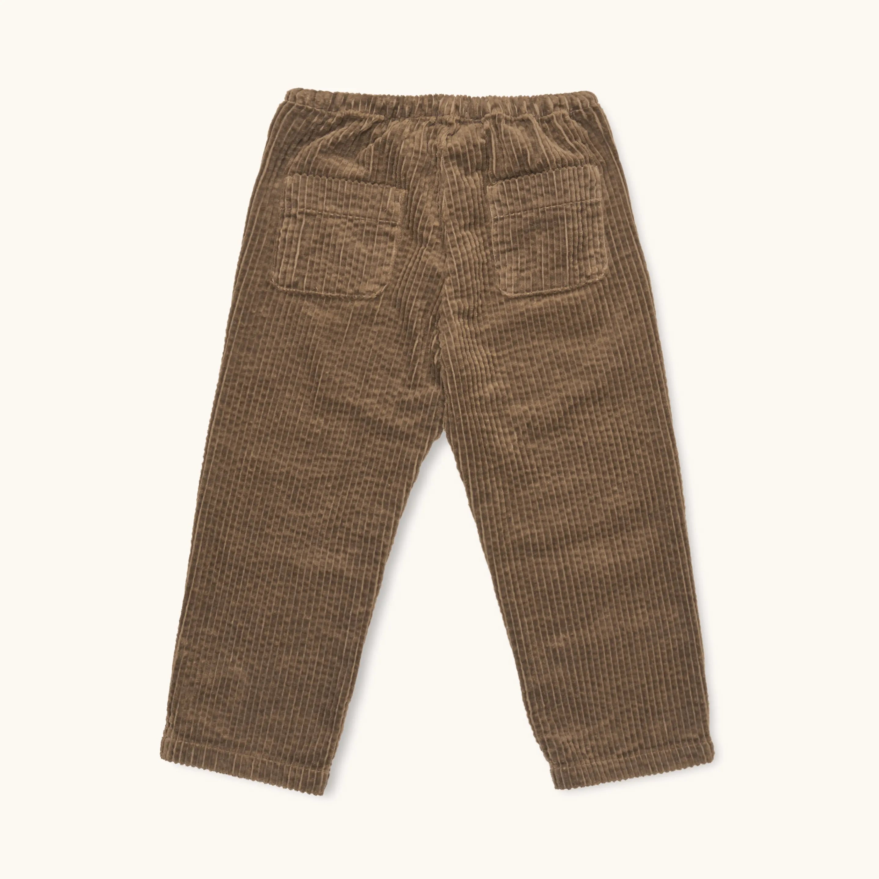 Lalaby Charlie trousers for kids in cookie brown organic cotton mega cord