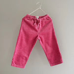 Lalaby Charlie trousers for kids in flamingo pink organic cotton mega cord