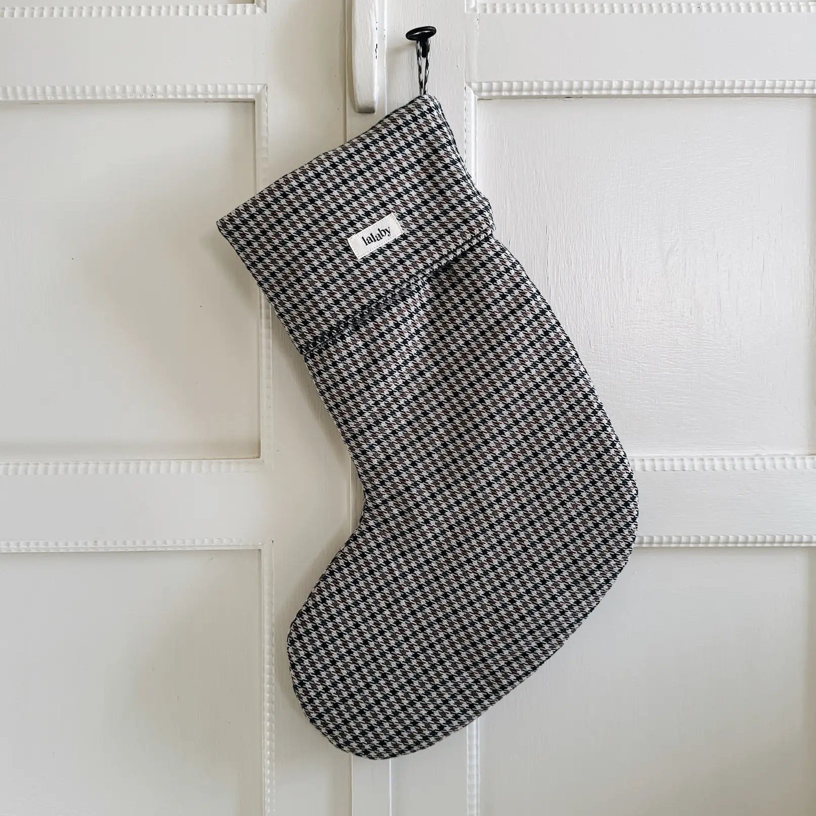 Lalaby Christmas stocking in 100% organic Tweedy check