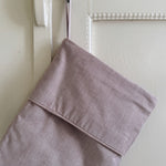 Lalaby Christmas stocking in 100% organic cotton berry stripe
