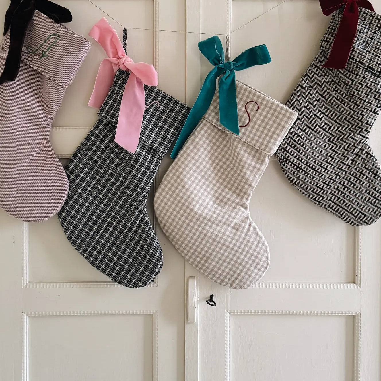 Lalaby - Christmas stocking berry stripe