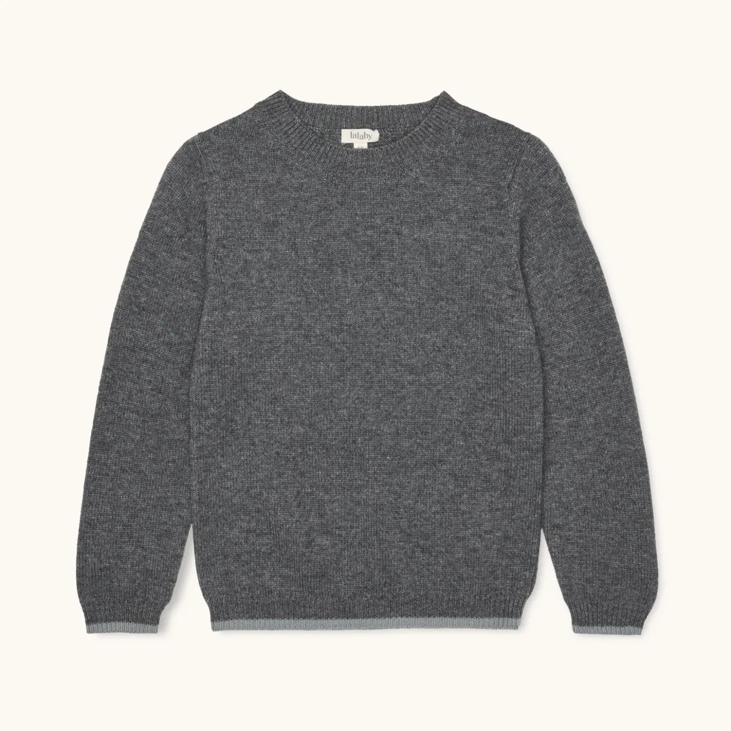 Lalaby Cole jumper for kids in storm grey cashmere