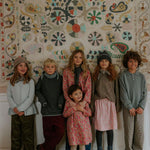 Boy wearing Lalaby Cole jumper in storm grey cashmere
