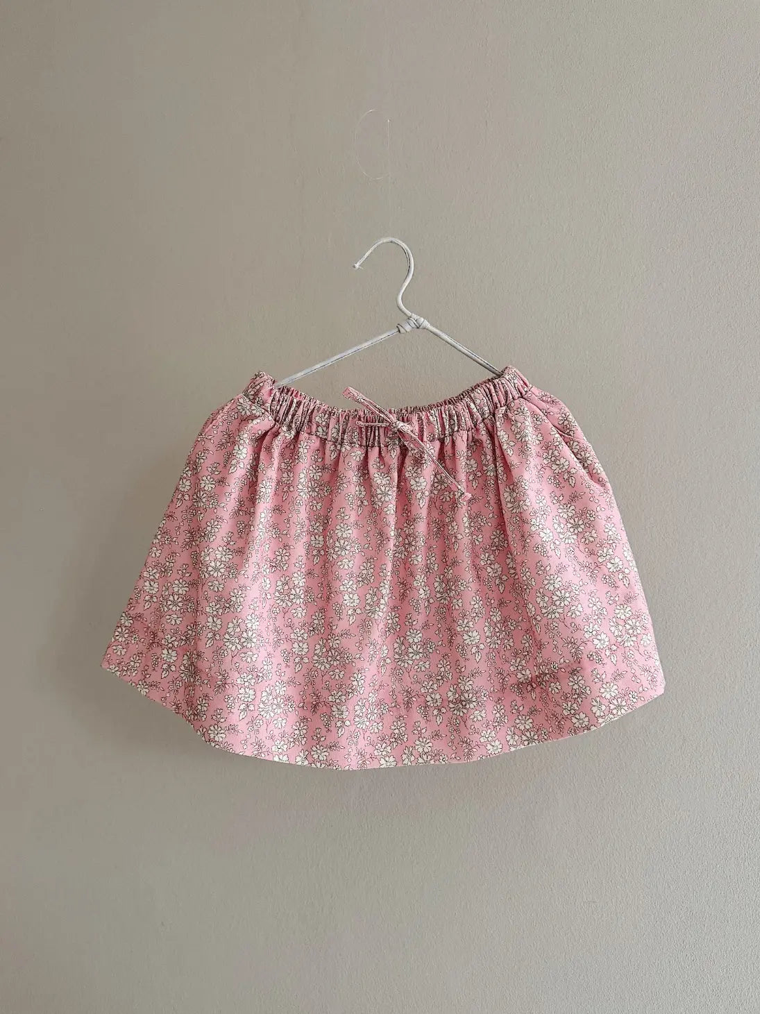 Lalaby Dagmar skirt for kids in pink flower liberty cotton corduroy