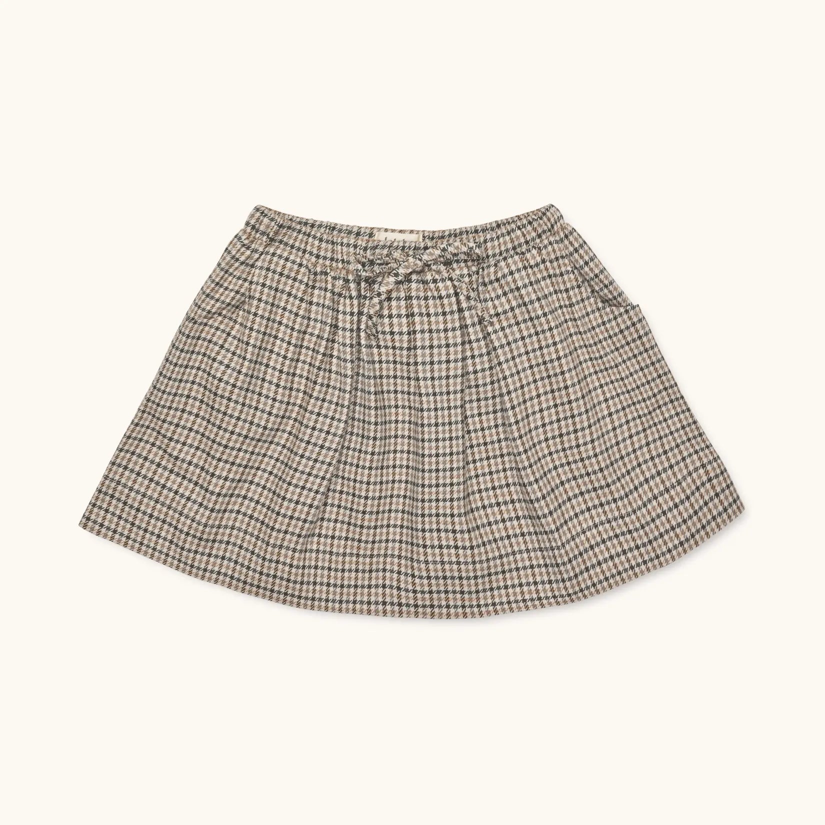 Lalaby Dagmar skirt for kids in tweedy check organic cotton