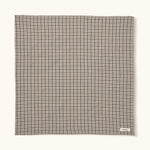 Lalaby Eddie scarf for babies, kids and adults in tweedy check organic cotton