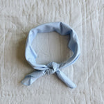 Lalaby Eddie scarf in a sky blue color, made from organic cotton, for both babies, kids and adults