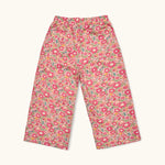 Lalaby Frankie pants for kids in berry betsy pink liberty organic cotton
