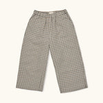 Lalaby Frankie pants for kids in tweedy check organic cotton