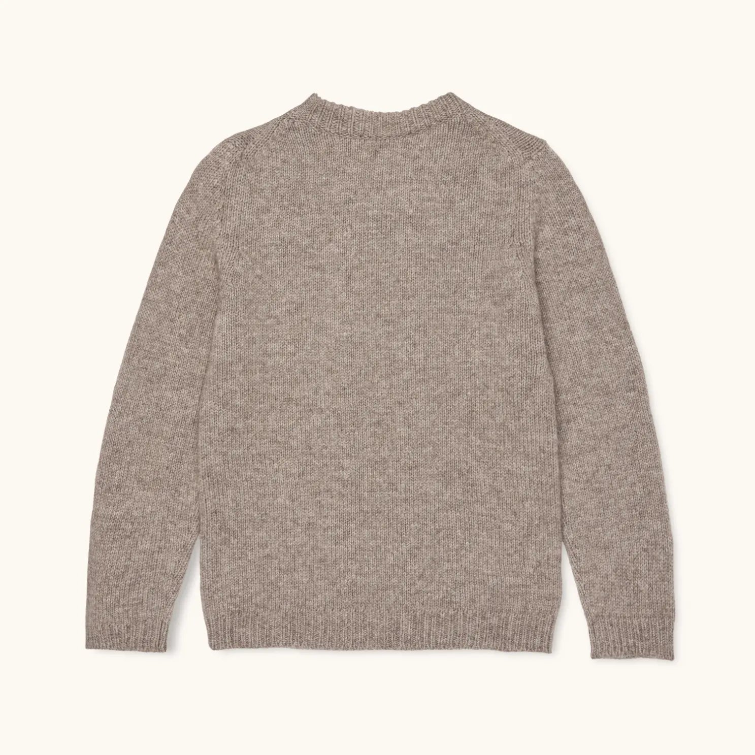 Lalaby Hugo v-neck for kids in a millet brown baby wool, yak and cashnere blend