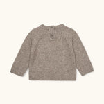 Lalaby ILY sweater for babies in a millet brown baby wool, yak and cashmere blend