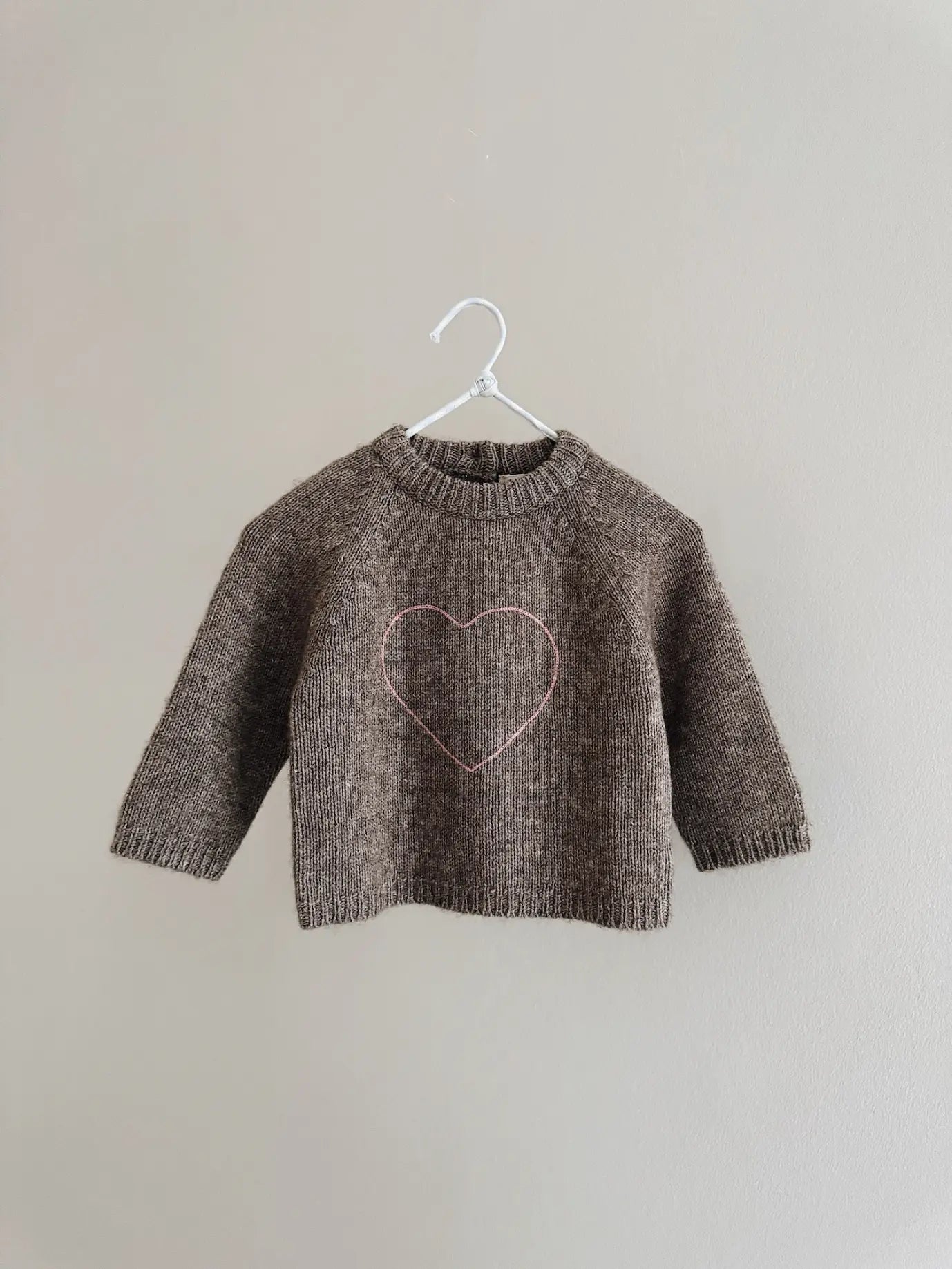 Lalaby ILY sweater for babies in a millet brown baby wool, yak and cashmere blend