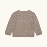Lalaby ILY sweater for kids in a millet brown baby wool, yak and cashmere blend
