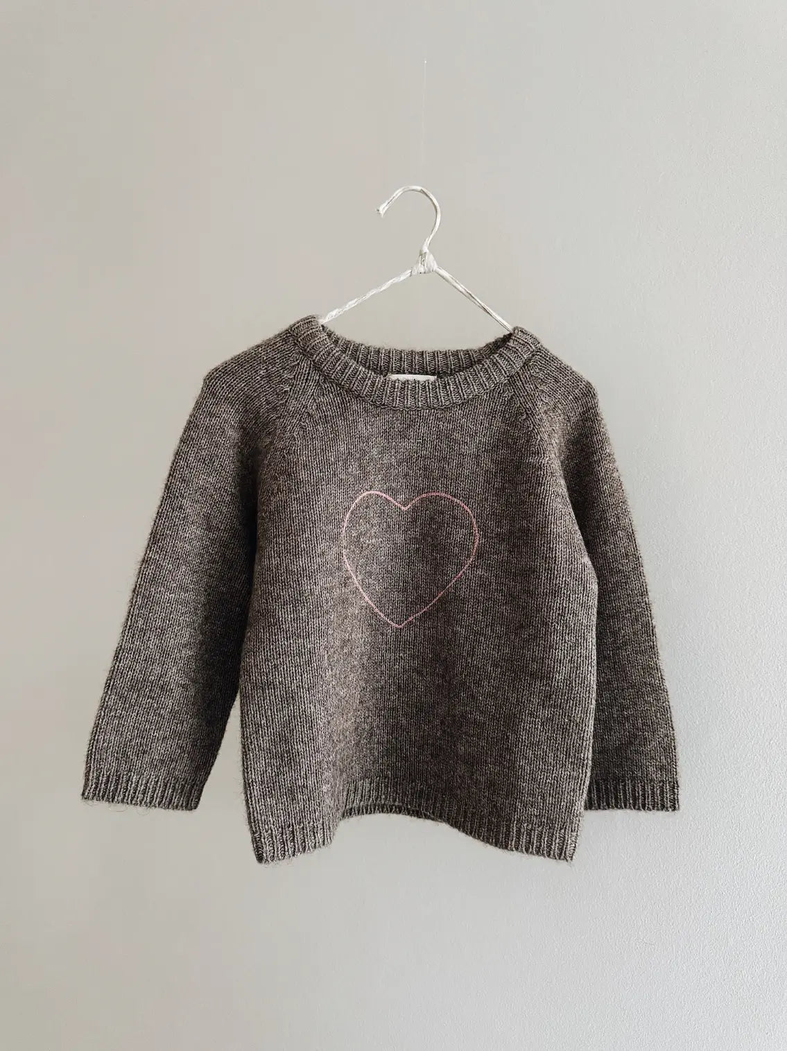 Lalaby ILY sweater for kids in a millet brown baby wool, yak and cashmere blend