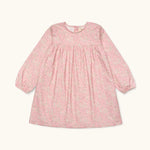 Lalaby Ines dress for kids in pink flower liberty cotton corduroy 