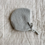 Lalaby knitted Ivy bonnet for babies in bluey light blue cashmere