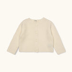 Lalaby Kuro cardigan for babies in natural white merino wool