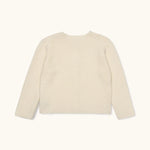 Lalaby Kuro cardigan for kids in natural white merino wool