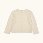 Lalaby Kuro cardigan for kids in natural white merino wool