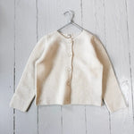 Lalaby Kuro cardigan for kids in natural white merino wool