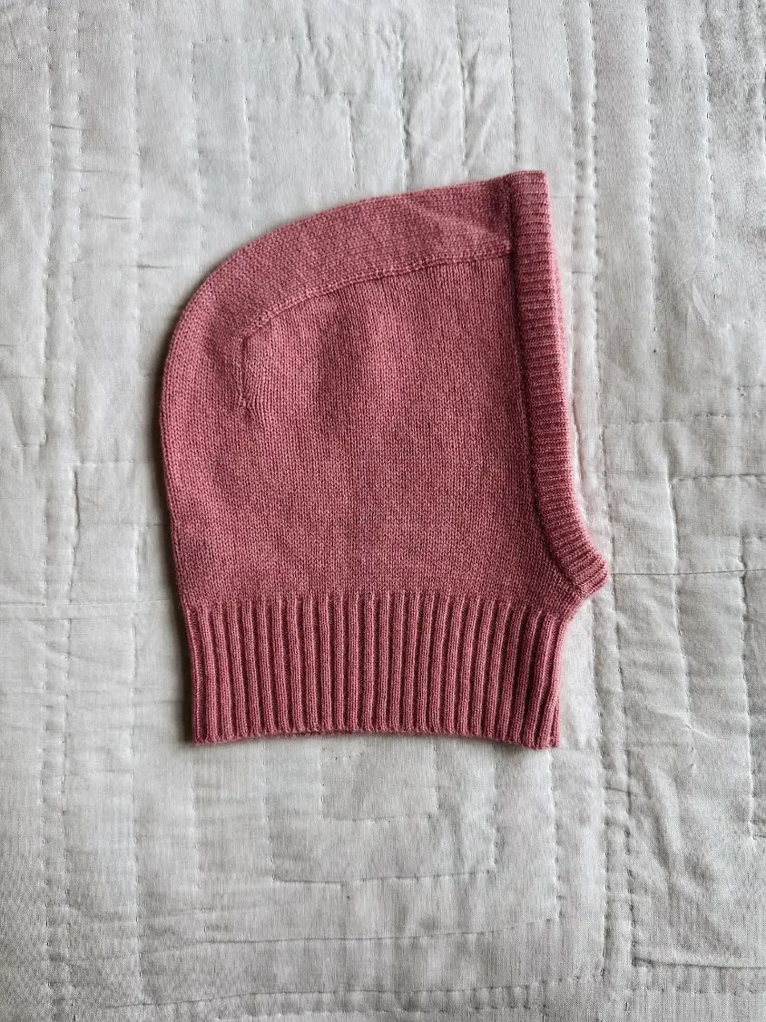 Lalaby Mio balaclava for babies and kids in sorbet pink cashmere