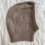 Lalaby Mio balaclava for babies and kids in toast brown cashmere