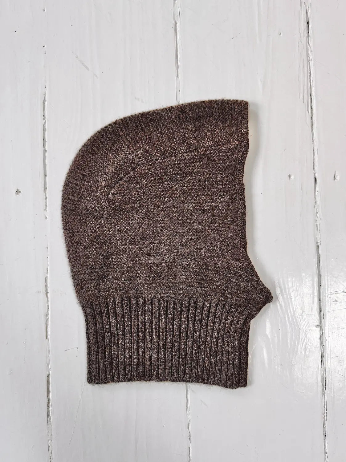 Lalaby Mumi balaclava for babies and kids in chocolate brown merino wool