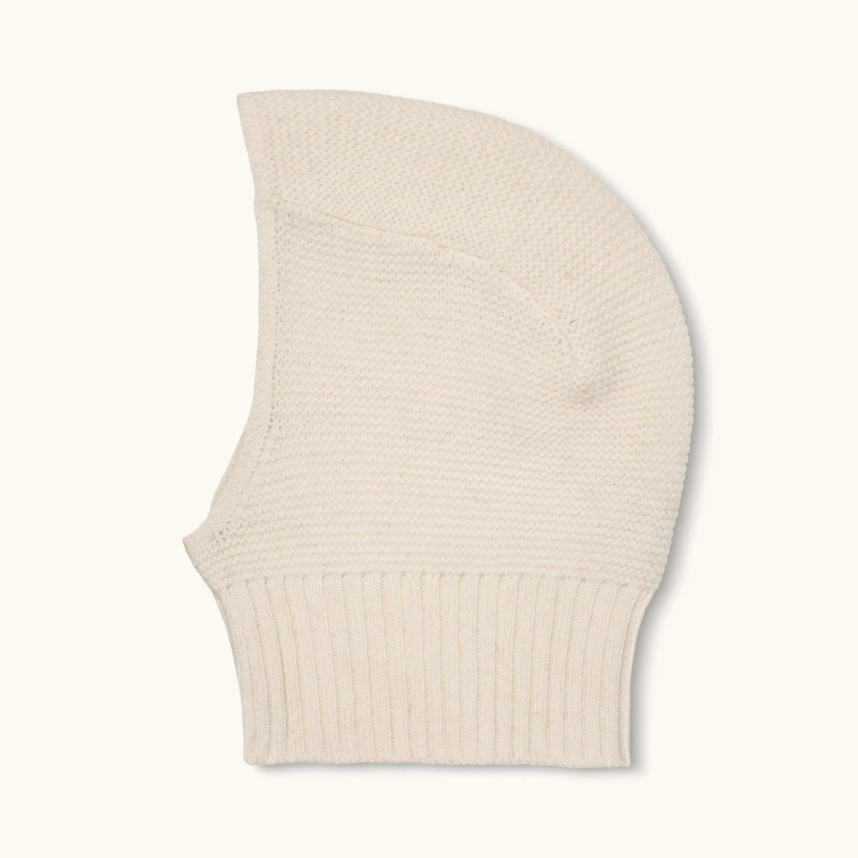 Lalaby Mumi balaclava for babies and kids in natural white merino wool