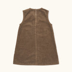 Lalaby Mumle dress for kids in cookie brown organic cotton mega cord