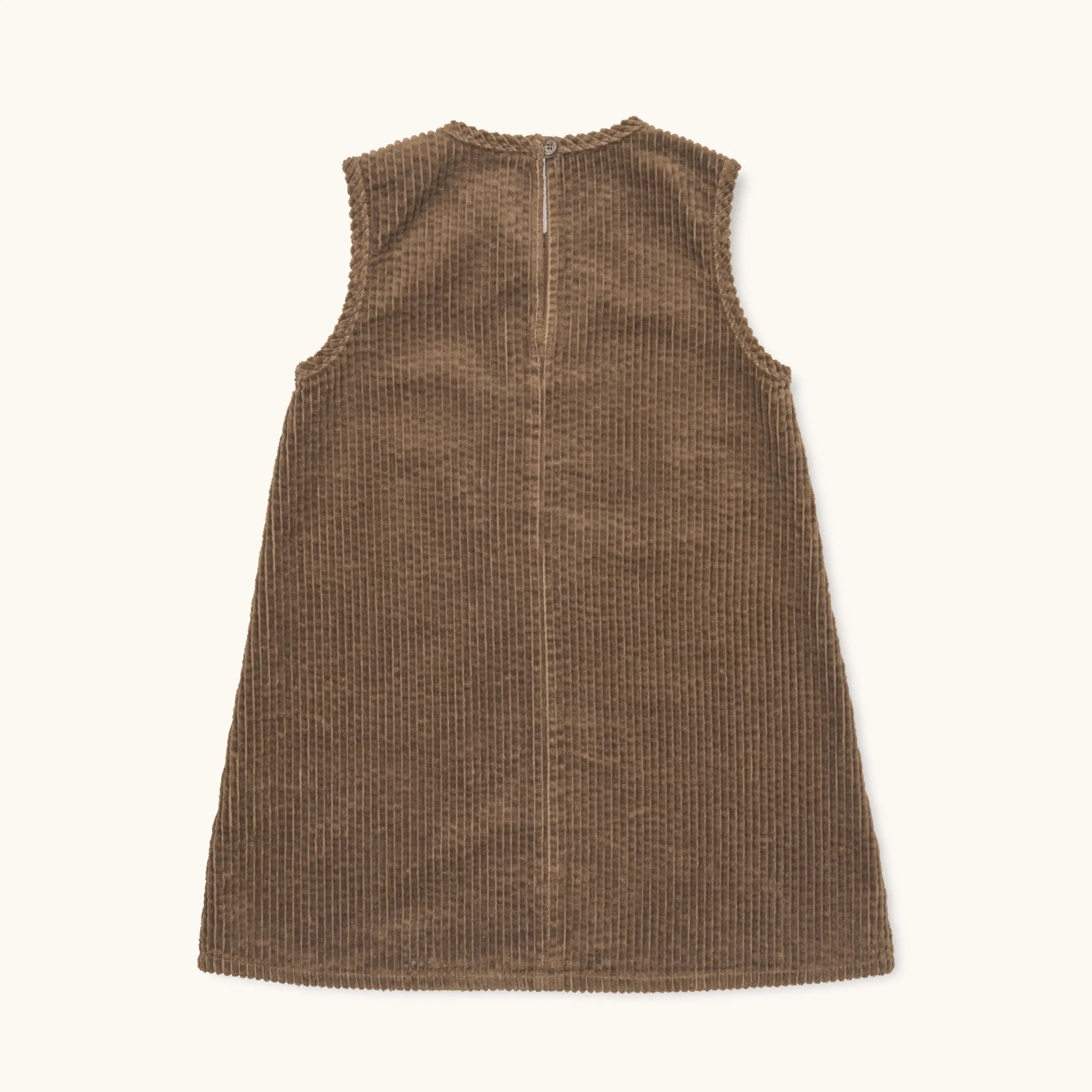 Lalaby Mumle dress for kids in cookie brown organic cotton mega cord