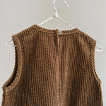 Lalaby Mumle dress for kids in cookie brown organic cotton mega cord
