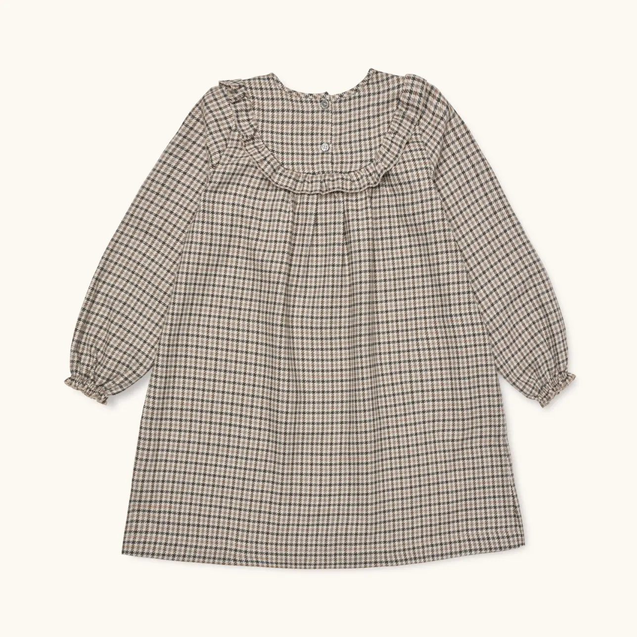 Lalaby Noey dress for kids in tweedy check organic cotton