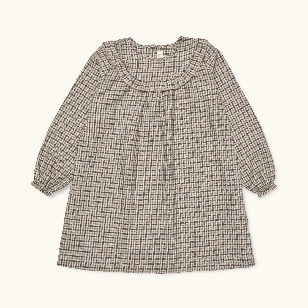 Lalaby Noey dress for kids in tweedy check organic cotton