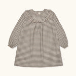 Lalaby Noey dress for kids in tweedy check organic cotton