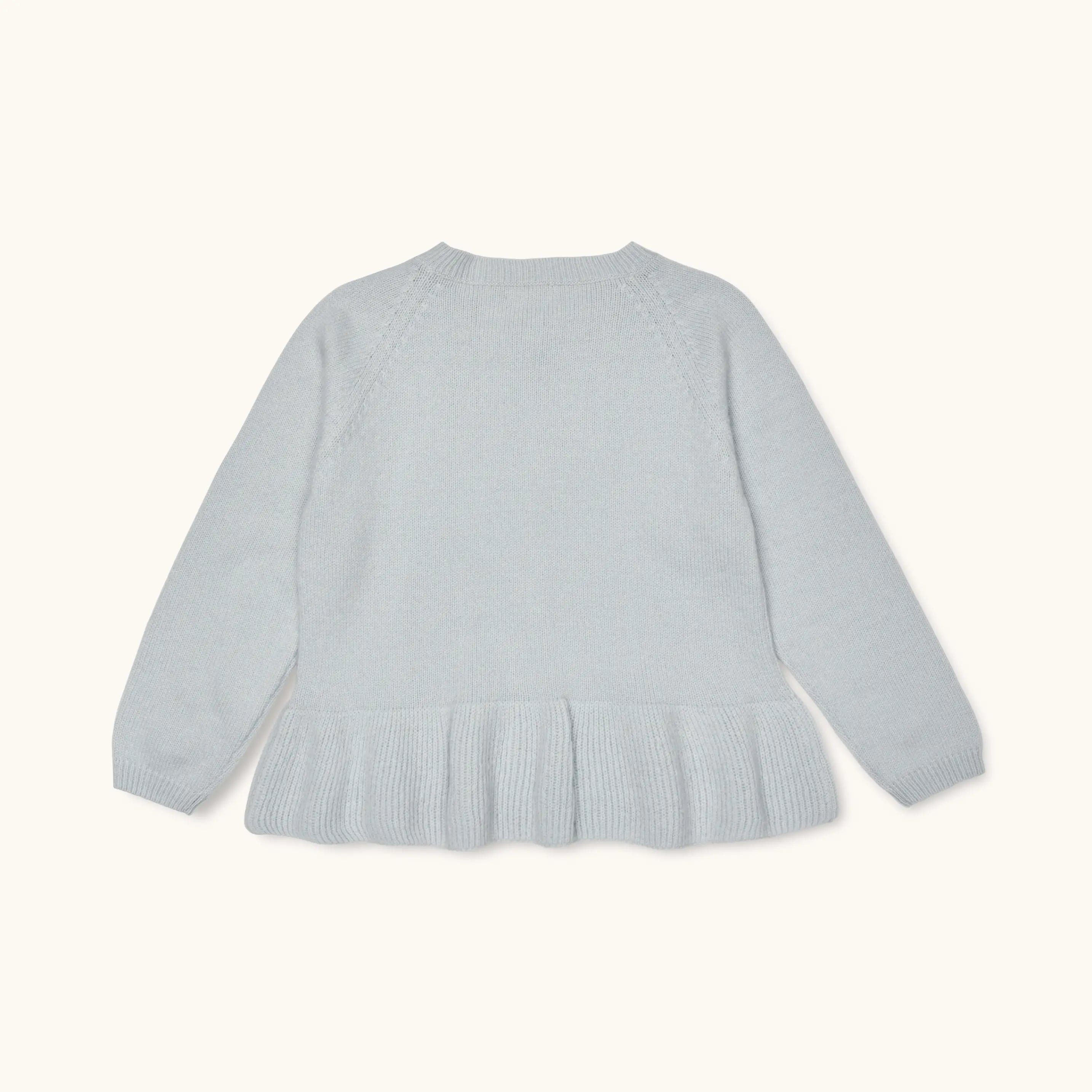 Lalaby Oda cardigan for kids in bluey light blue cashmere