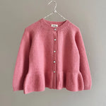 Lalaby Oda cardigan for kids in sorbet pink cashmere