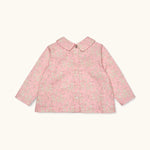 Lalaby Oya baby top in pink flower liberty cotton corduroy