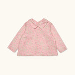 Lalaby Oya baby top in pink flower liberty cotton corduroy