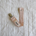 Lalaby pacifier clip for babies in blush pink organic cotton
