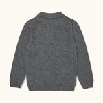 Lalaby Pauli polo for kids in storm grey cashmere