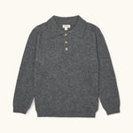 Lalaby Pauli polo for kids in storm grey cashmere