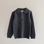Lalaby Pauli polo for kids in storm grey cashmere