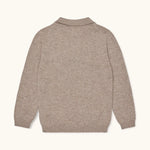 Lalaby Pauli polo for kids in toast brown cashmere