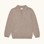 Lalaby Pauli polo for kids in toast brown cashmere